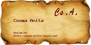 Csoma Anita névjegykártya