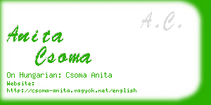 anita csoma business card